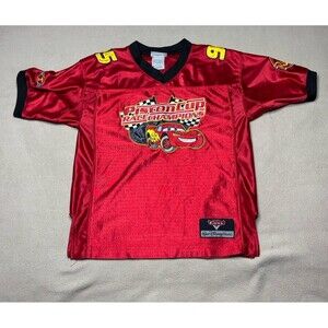 Disney Pixar Cars Lightning McQueen #95 Football Jersey Size Youth M Piston Cup